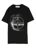 Stone Island Junior t-shirt en coton à logo imprimé - Noir - thumbnail