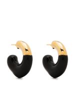 Sunnei petites boucles d'oreilles Rubberized - Noir - thumbnail