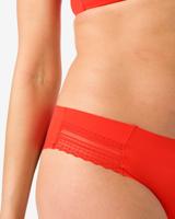 HEMA Dames Brazilian Micro Met Kanten Inzet Rood (rood)