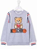 Moschino Kids sweat à logo imprimé - Gris