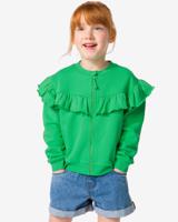 HEMA Kinder Sweatvest Met Ruffle Groen (groen) - thumbnail