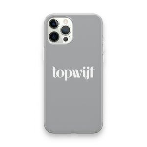 Topwijf Grijs Wit: iPhone 12 Pro Max Transparant Hoesje