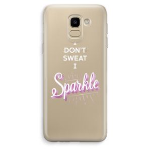 Sparkle quote: Samsung Galaxy J6 (2018) Transparant Hoesje
