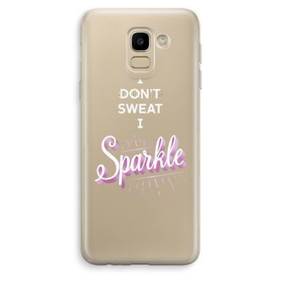 Sparkle quote: Samsung Galaxy J6 (2018) Transparant Hoesje