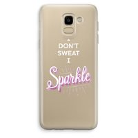 Sparkle quote: Samsung Galaxy J6 (2018) Transparant Hoesje