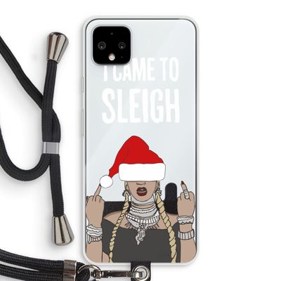 Came To Sleigh: Pixel 4 XL Transparant Hoesje met koord
