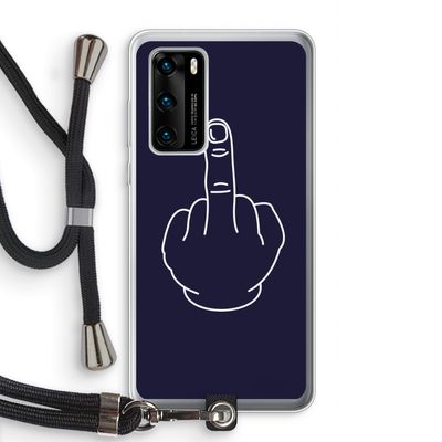 F**k U: Huawei P40 Transparant Hoesje met koord