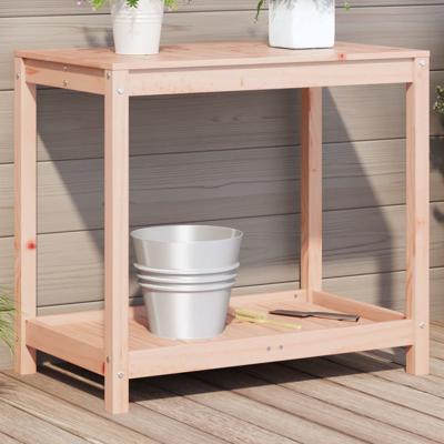 VidaXL Oppottafel met schap 82,5x50x75 cm massief douglashout