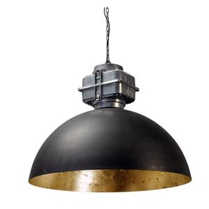 Masterlight Stoere industrie hanglamp Industria Gold 80 zwart met oudgoud 2201-30-08-BL