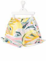 PUCCI Junior short imprimé à taille élastiquée - Jaune