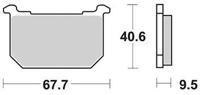 TRW Brake pad mcb 516 organic standard