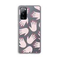 Hands pink: Samsung Galaxy S20 FE / S20 FE 5G Transparant Hoesje Hands pink: Samsung Galaxy S20 FE / S20 FE 5G Transparant Hoesje