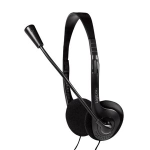 LogiLink HS0052 hoofdtelefoon/headset Hoofdband Zwart