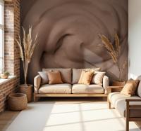Crème textuur foto behang woonkamer