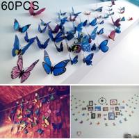 60 PCS Home Decoratie originaliteit Double-Deck PVC 3D Butterfly muur plakken 60 PCS Home Decoratie originaliteit Double-Deck PVC 3D Butterfly muur plakken