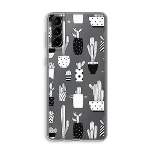 Cactusmotief: Samsung Galaxy S21 Plus Transparant Hoesje