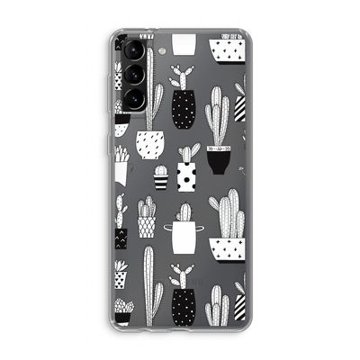 Cactusmotief: Samsung Galaxy S21 Plus Transparant Hoesje