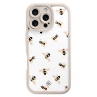 iPhone 16 Pro beige case - Bee happy