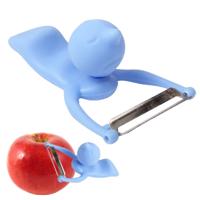 Men Shaped Fruit Vegetable Kitchen Blade Peeler with Durable ABS Handle(Blue) Men Shaped Fruit Vegetable Kitchen Blade Peeler with Durable ABS Handle(Blue)