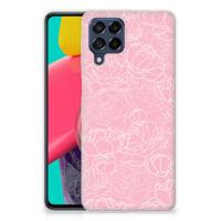Samsung Galaxy M53 | TPU Case | White Flowers