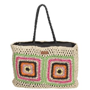 PE Florence Rieten Strandtas Natural Life Natural Groen