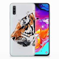 Smartphone hoesje Samsung Galaxy A70 Watercolor Tiger