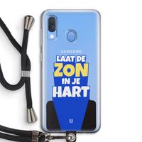 Laat de zon in je hart: Samsung Galaxy A40 Transparant Hoesje met koord