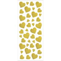 Creativ Company Glitterstickers, harten, vel 10x24 cm, ca. 84 stuk, goud, 2 vel/ 1 doos