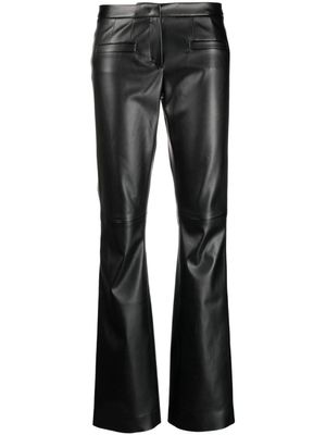 Dorothee Schumacher pantalon en cuir artificiel à taille mi-haute - Noir