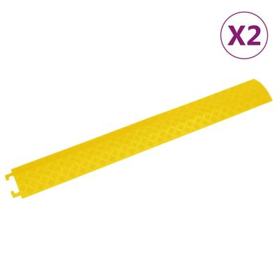 VidaXL Kabelbeschermers drempel 2 st 98,5 cm geel