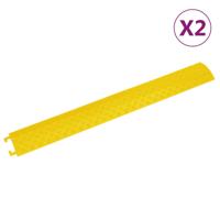 VidaXL Kabelbeschermers drempel 2 st 98,5 cm geel