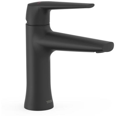 Wastafelkraan Tres Fuji | Opbouw | Mengkraan | Standaard model | 1-hendel | Zwart mat