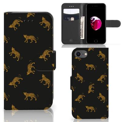 Telefoonhoesje | Met pasjeshouder | voor iPhone 7 | 8 | SE (2020) | SE (2022) Leopards