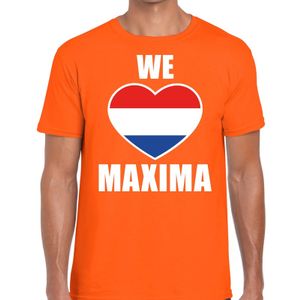 Oranje Koningsdag We love Maxima t-shirt voor heren