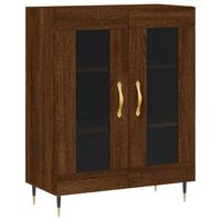 vidaXL Dressoir 69,5x34x90 cm bewerkt hout bruin eikenkleur - thumbnail