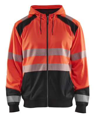 Blåkläder Hooded Sweatshirt High-Vis 35462528 | High-Vis Rood/Zwart | Maat S - 7330509623367