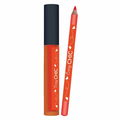 Clementoni crazy chic lipgloss en lipliner oranje