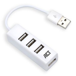 ACT AC6200 4-Poorts USB HUB Mini - Wit