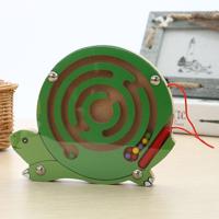 Kinderen puzzel Toy houten magnetische klein schildpad patroon dierlijke doolhof