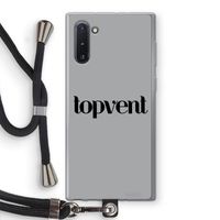 Topvent Grijs Zwart: Samsung Galaxy Note 10 Transparant Hoesje met koord