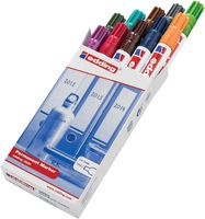 Edding permanent marker 3000, doos met 10 stuks in geassorteerde kleuren - thumbnail