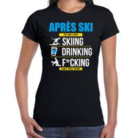 Apres ski t-shirt winterport to do list zwart dames - Wintersport shirt - Foute apres ski outfit Apres ski t-shirt winterport to do list zwart dames - Wintersport shirt - Foute apres ski outfit
