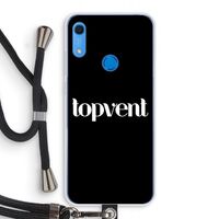 Topvent Zwart: Huawei Y6s Transparant Hoesje met koord