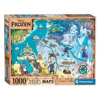 Clementoni wereldkaart puzzel disney frozen, 1000st.