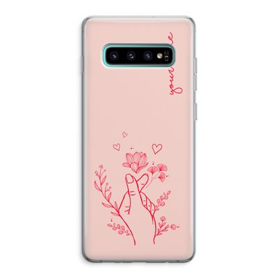 Giving Flowers: Samsung Galaxy S10 Plus Transparant Hoesje
