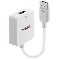 LINDY 38303 HDMI / DisplayPort Converter [1x HDMI-bus - 1x DisplayPort stekker] Wit 9.5 cm
