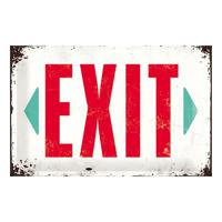 Nostalgic Art - Exit - Metalen - wandbord - 20x30cm - Mancave - thumbnail