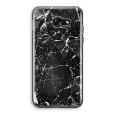 Zwart Marmer 2: Samsung Galaxy A5 (2017) Transparant Hoesje