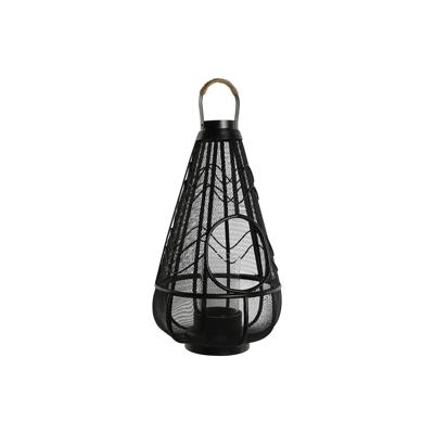 Kaarshouder Home ESPRIT Zwart Metaal 28 x 28 x 50 cm