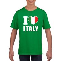 I love Italy/ Italie supporter shirt groen jongens en meisjes XL (158-164)  -